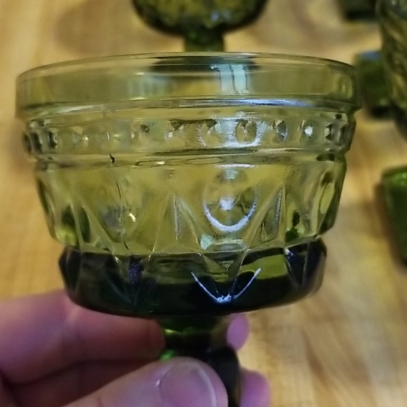 Indiana Glass Co., Colony Park Lane Green, - Picture 5 of 8